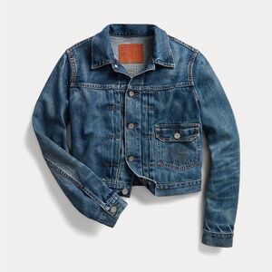 Ralph Lauren Double RL Cropped Denim Jacket